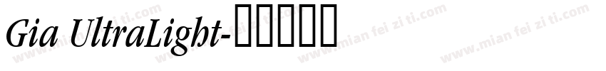 Gia UltraLight字体转换